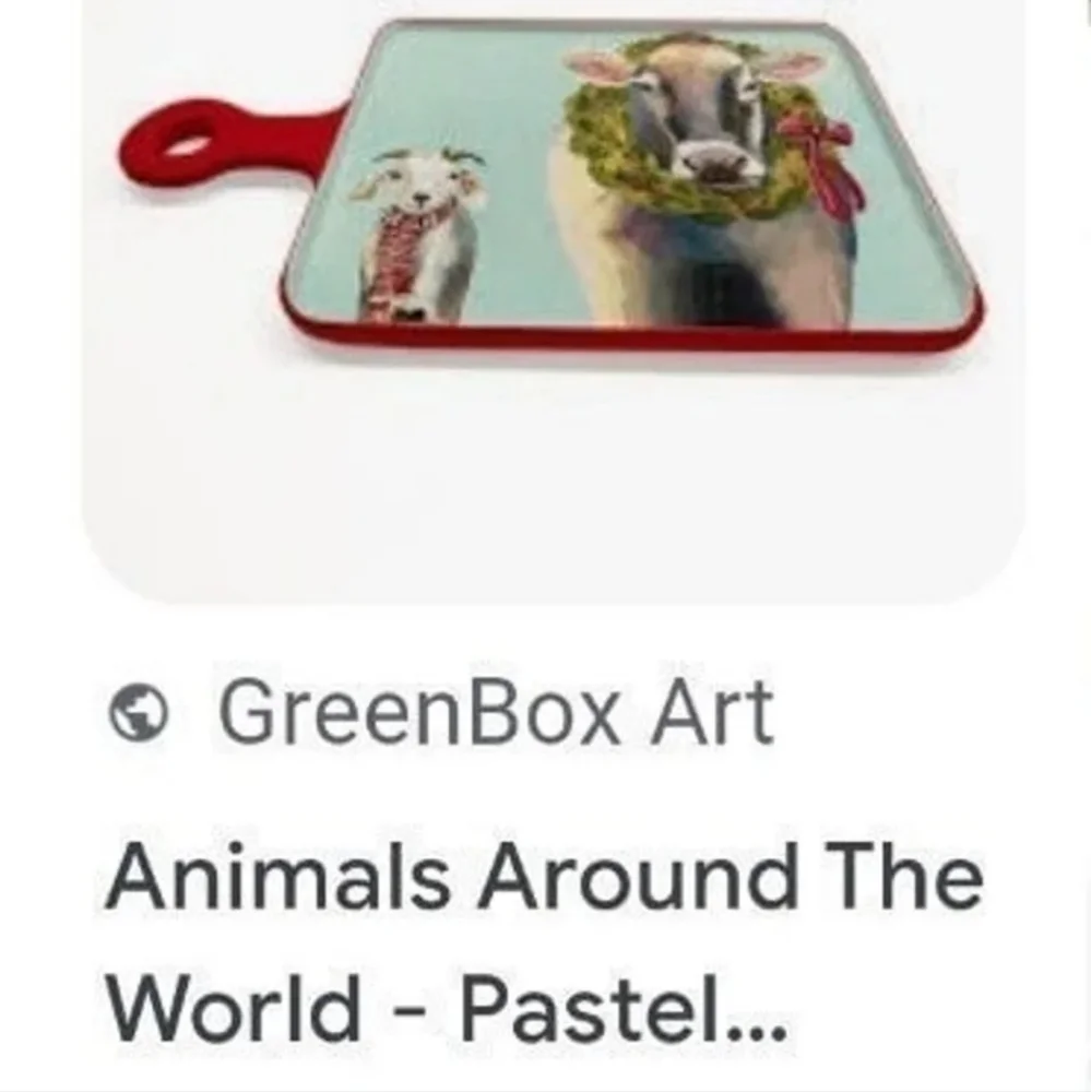FLORAL COW CERAMIC CHARCUTERIE  BOARD GreenBox Art Eli Halpin BNWT $158 FIRM $$